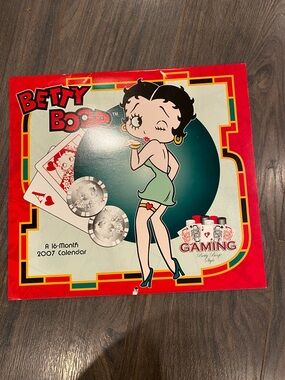 Betty Boop Red, Green & Teal Gaming Calendar Art 2007 4:5